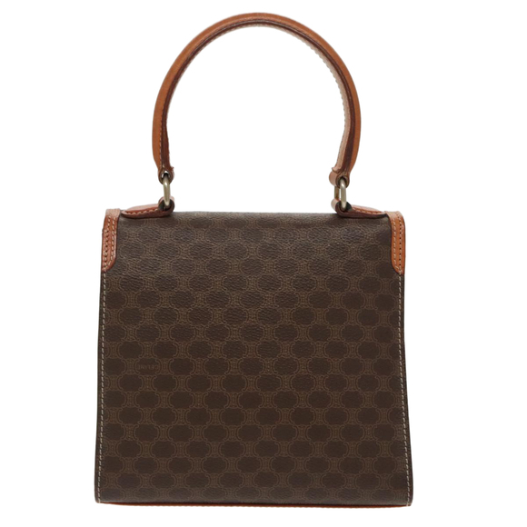 CELINE Macadam Canvas Hand Bag PVC Leather Brown Gold Auth mr619 - Picture 2 of 16